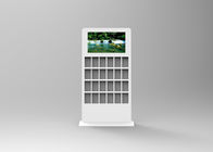 AC240V Vloer die van de 32 Duim de witte kleur LCD digitale signage Kiosk met Brochurehouder bevinden zich