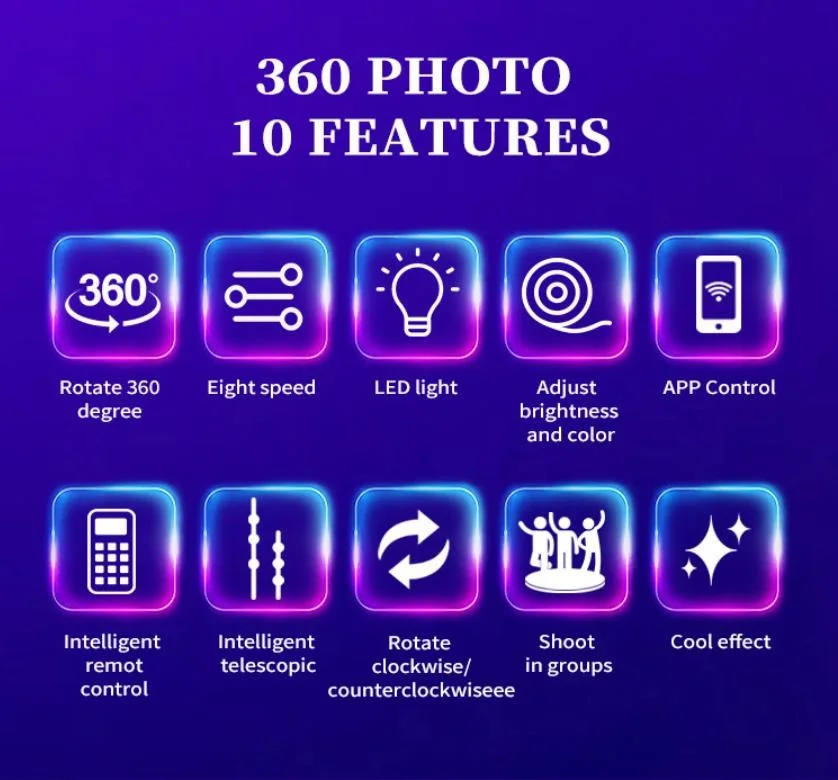 Topadk 360 van de de Spinnercamera van Photobooth Selfie de Celtablet iPad voor Partij