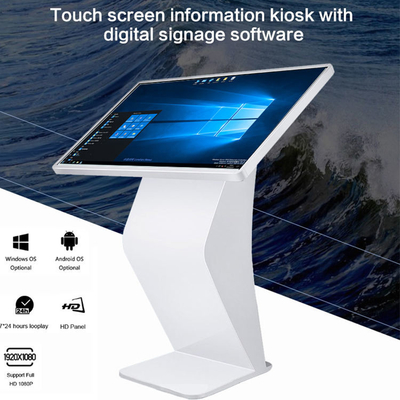 450nits de Vloer die van de touch screenkiosk 43 Duimlcd Adverterende Speler bevinden zich
