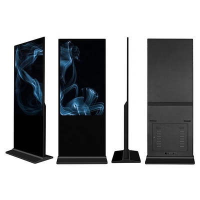 Vloer die Verticale TV-Touch screenkiosk 4k Binnen Reclame HD Lcd bevinden zich