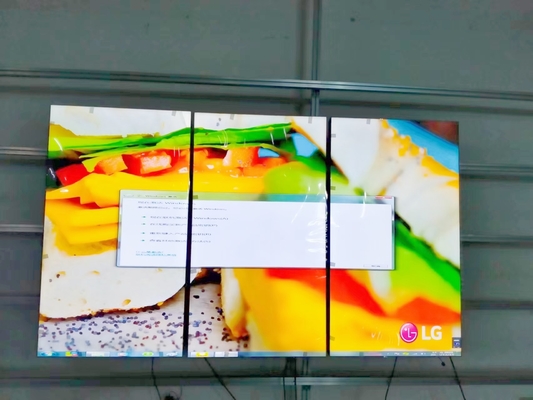 65 Duimlcd het Videomuurscherm 4k 2x2 1*3 1.8mm het Zwarte Kader van Gap