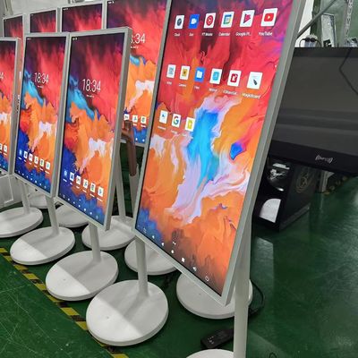 32 inch Draagbare Smart Interactieve Touch Kiosk Mobiele draadloze LCD Draaibaar Display