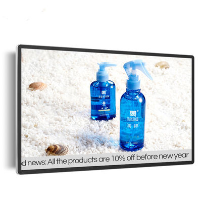 55 inch 12V 5A metalen behuizing LED EPoster display met infrarood touch en thermische printer