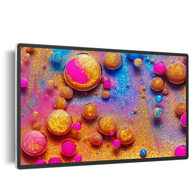 55 inch 12V 5A metalen behuizing LED EPoster display met infrarood touch en thermische printer