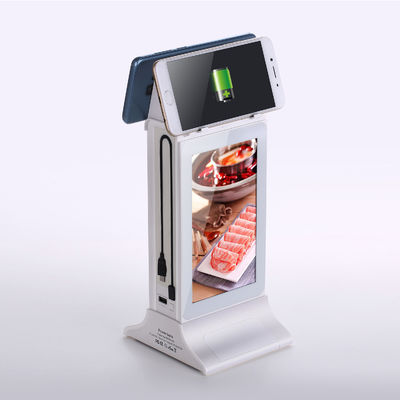 Zwarte 10 inch Advanced L-vormige Desktop HD LCD Screen Advertising Player met Menu Power Bank