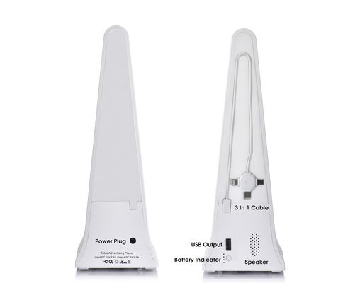 8 inch Tabletop Digitaal Bestel Display LCD-scherm Advertentie Speler met Menu Power Bank