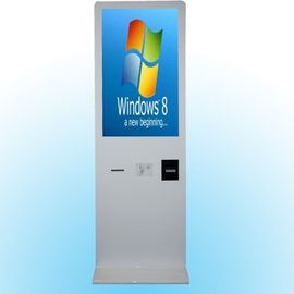 De Self - servicekiosk van de kaartjesverkoop met Streepjescodescanner/Aangemaakt Glas