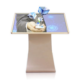 Vloer die Multiaanrakings Digitale Signage 49 bevinden zich de Interactieve Totem van het 50 Duimk L Ontwerp