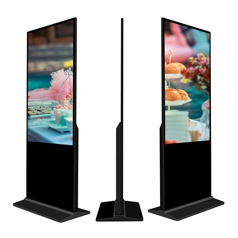 Vloer die Verticale TV-Touch screenkiosk 4k Binnen Reclame HD Lcd bevinden zich