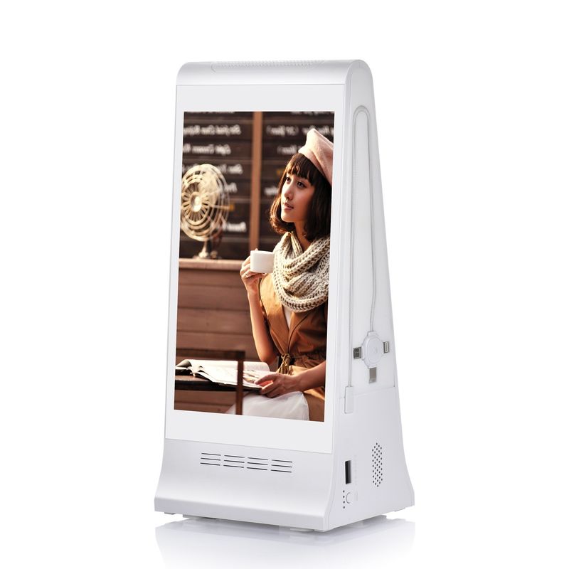 8 inch Tabletop Digitaal Bestel Display LCD-scherm Advertentie Speler met Menu Power Bank