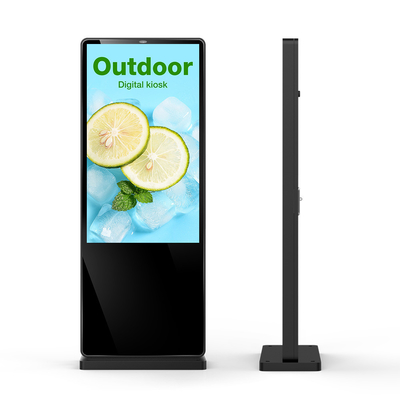 65 Duim Openluchtvloer die LCD Digitale Waterdichte Signage 2500nits bevinden zich van de Reclamevertoning