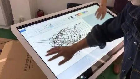 55 inch dubbelzijdige touchscreen kiosk met 1920x1080 resolutie