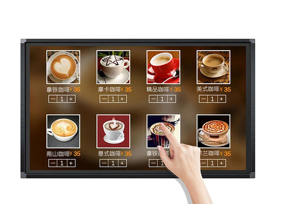 Digitale Signage Muur die 32 43 55 Duimlcd Touch screen Reclamevertoning Android of Vensters opzetten