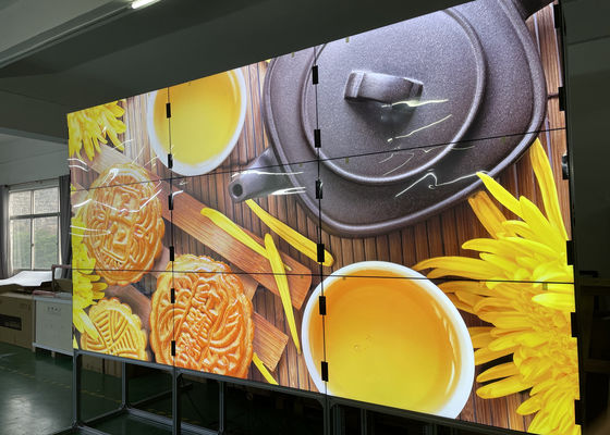 LCD Video Digitale Signage 55 Duim 450 van de muuruhd 4k resolutie 3X3 helderheids minivatting