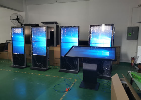 Esthetische 75 85 Duimtouch screen de Vloertribune van de Reclamekiosk